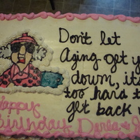 Maxine Cake! frozen buttercream transfer