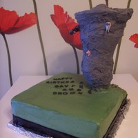 Tornado Cake! Tornado cake! This picture was taken before the barn, silo and animals were placed on the cake.... i'll put up the after photo as soon...
