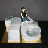Skater Birthday Cake My friend asked me to do this cake for her son's 16th birthday. He was heavily into skateboarding so hence I came up with this design...