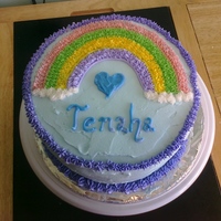 Rainbow Cake This was our first project in Wilton class 1. I had a lot of fun making a heart cake for my hubby!