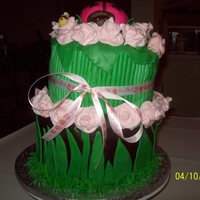 Lady Bug Baby Shower Cake Lot of firsts here. This is my first photo uploaded to this site. First time doing a tiered cake (definitely still need a lot of practice...