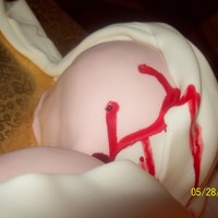 True Blood Inspired Cake: "sookie Stackhouse" Well this is a True Blood inspired cake for Sookie. I wanted to do a bustier cake for her and since they always put her in something flowy...