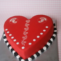 Heart Stencilled With Buttercream 