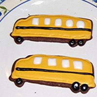 The Wheels On The Bus Go Round And Round! School is going to be starting again soon, so I'm working on these cookies for my children to bring on the first day of school.