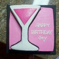 Martini Glass Birthday Cake 
