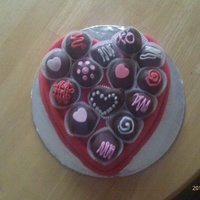Valentine's Day Cake Valentine's Day cake for my bff! Devil's food cake balls. Choc cake covered in mmf. Based on a cake by Bakerella but hers are...