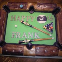 Pool Table my first pool table cake.....there was so much more detail to this then I realized...it was very time consuming. the balls were made with a...