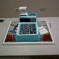 Calculator 3D Cake This cake was made for a financial business man.