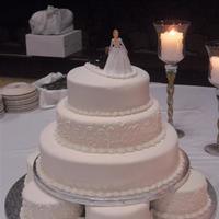 My First Wedding Cake This was for a couple who wanted an all white weddingcake. And they wanted it really plain: no flowers or anything. That's why I...