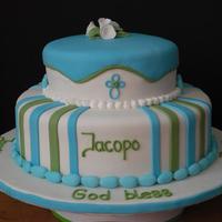Baptism Cake This cake was for the baby of an Italian couple (Jacopo is Jacob in Italian). They wanted to incorporate Italian candy, called "...