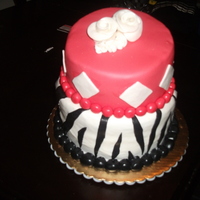 Cake With Rose On Top Made this for my niece 17th birthday.