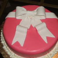 Bow Cake Made this cake for my brother's wife