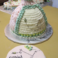 Barbie Cake And A Personal Cake Baby's 1st birthday, mom gave me carte blanche, so she got a barbie cake with bumble bees...