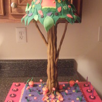 Tinkerbell Treehouse This cake was for my granddaughter's birthday. She dictated what she wanted. First, a treehouse, then it had to have a tink princess,...