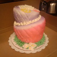 Easter Cake This was a last minute easter cake for my mom, and it was also my first attempt at a topsy turvy cake as well....the fondant cracked during...