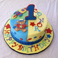 Hugs And Stitches For Baby Boy 9" Ghirardelli chocolate cake with cookies and cream filling. Ganache under fondant. I also made my first smash cake- I think I made...