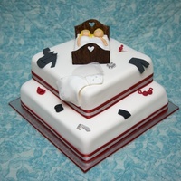 The Wedding Night This was my first ever wedding cake. It's white chocolate mud cake on the base with chocolate mud cake on the top. All decorations...