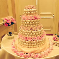 Cake Bite Wedding Cake Here is my first official cakebite wedding cake!! Here is some information about it: I covered the dummies with Glad Press & Seal. Cake...