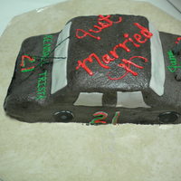 Demo Derby Cake A bride brought me a picture of her fiance's demolition car and asked me to recreate it for his groom's cake. Vannila cake with...