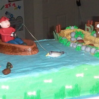 The Big One I made this cake for my 11 year old nephew. The body is made out of rice crispy treats and fondant. The decor is all fondant. and the whole...