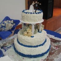 My Niece'swedding Day Cake 3 tier cakes from scratch flavor was 3 leches cakes. Had fun with this one!