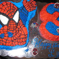 3Rd Birthday Cake For A Boy Yellow cake from scratch and frosting using several tip sizes. Created the number 3 with cake.