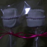 Wedding Cake Pops I made these for my Mom's wedding