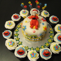 Chef Elmo Themed Birthday Cake/cupcakes 