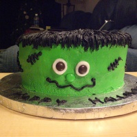 Frankenstein My boss asked me to make this cake for her grandson's class at school. Since he is in kindergarden, I wanted a Halloween cake that...