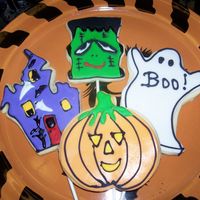 Halloween Cookies practicing for the holiday....