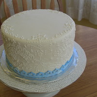 Henna Peacock Wedding Cake Mockup Practice cake for a wedding with peacocks as theme. I'd replace the bottom border with maybe ribbon and pearls.