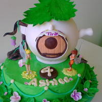 Tinkerbell Teapot This is a 9' round cake i decorated a styrofoam ball to look like a teapot it was very fun to make and im so glad it turned out the...