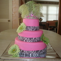 First Birthday Diva Cake This was my nieces first birthday cake. It was made to feed 75 + people. MMF, ribbon, silk flowers and hand dyed ostrich feathers. Cake was...
