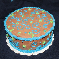 Blue And Green Cake Cake that i made for my cusin. Full BC.