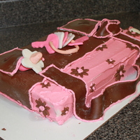 My First Girl Baby Shower Cake I made this cake for sisters co-worker. My boyfriend didnt like the colors :(. What do you think?