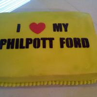 Cakes Philpott Ford Cake made to look like the license plate.