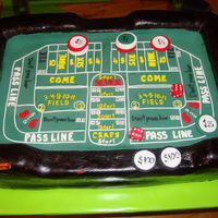 Craps Table Craps Table cake for surprise birthday party. Vanilla and chocolate cake with chocolate buttercream. It was a huge hit!