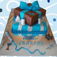 40Th Birthday Cake 40th Birthday cake for my husband's stepsister. GP accents