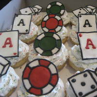 Happy 21St Birthday! White cupcakes with buttercream frosting and royal icing decorations :)