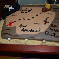 Going Away/bon Voyage Cake They had a themed going away party. One guess what it was!