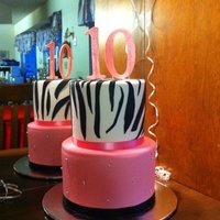Zebra Birthday Cake I made the "10" with my cricket cake out of gumpaste.