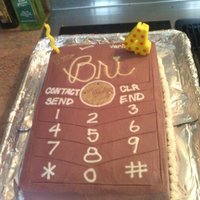 Cell Phone Chocolate cake with crusting buttercream frosting. 14 yr old girl birthday.