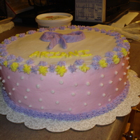 Baby Cake this was made by me for my niece shes the fisrt in the family and even tho i am a beginer i think i did a pretty good job