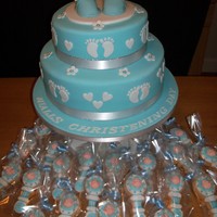 Baby Boy Bootie Baby Shower / Christening Cake 