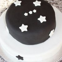 2 Tiered Orion Cake I made this cake for my best friends sons baptism. His name is Orion and they wanted a black and white theme with the Orion constellation...