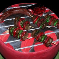 Bbq Cake Inspired and part copied from planet cake.