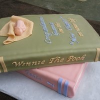 Baby Shower Stacked Book Cake 
