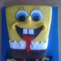 Spongebob Squarepants Just a quick pic of Spongebob for my son's 4th birthday...still need to dust off the excess cornflour but am pleased with how he...