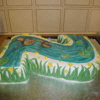 2Nd Birthday Cake - River Theme This is the first cake I have ever decorated so it is far from perfect but I really wanted to make it from my daughter. She loves ducks and...