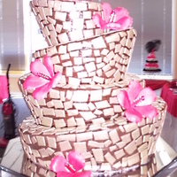 Mosaic Cake this was a wedding cake for a bride who wanted something diff! this was her color scheme so it turned out great!